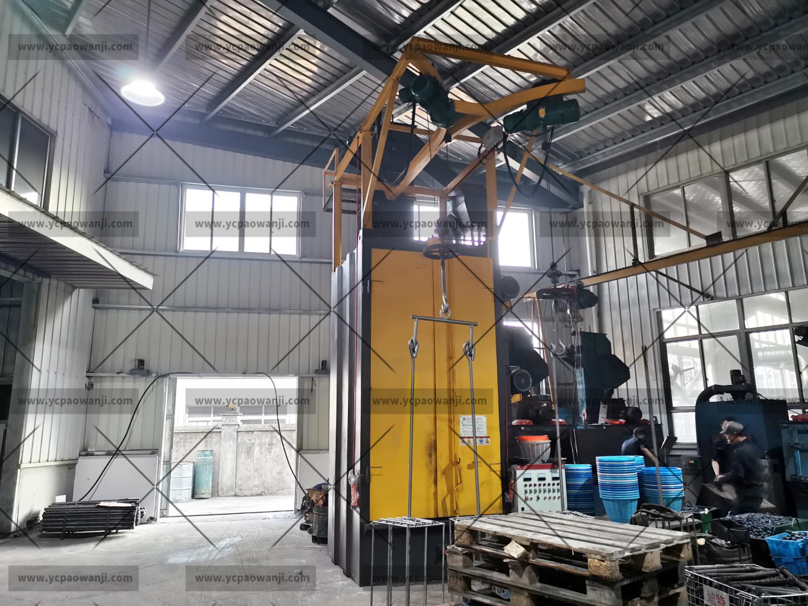 发往河北保定Q3730吊钩式抛丸机参数与工作原理是怎样的？